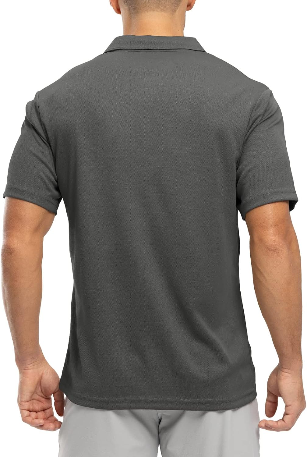 Rdruko Men's Polo Golf Shirts Short Sleeve Collared Dry Fit Moisture Wicking Performance Athletic Dress Pique T Shirt