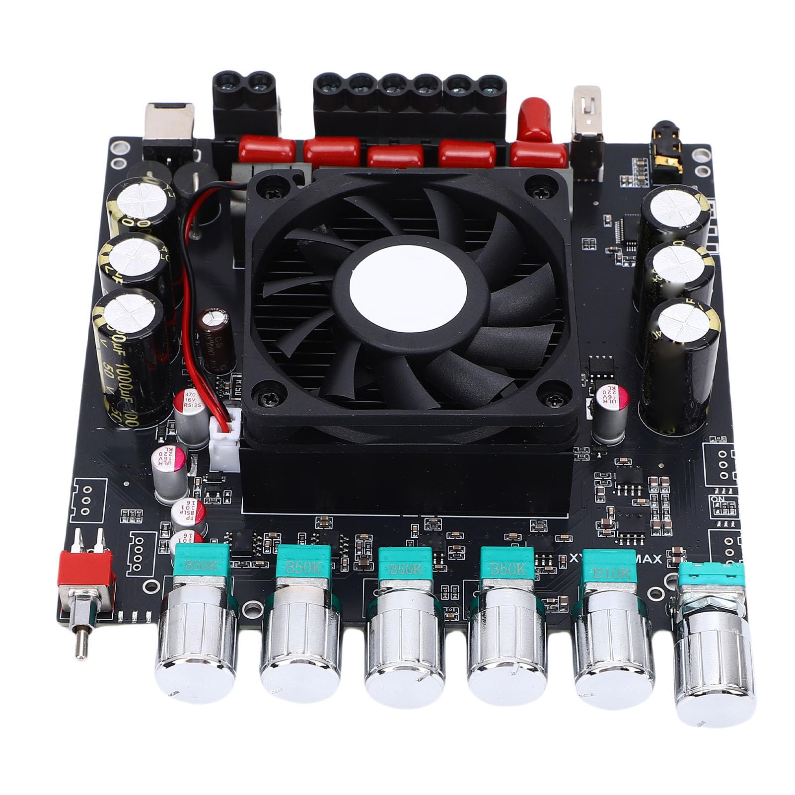 Scheda Amplificatore Audio Bluetooth a 2.1 200Wx2 + 400W Modulo Amplificatore Audio Home Theater con Regolazione Tono Hi Lo per di Altoparlanti