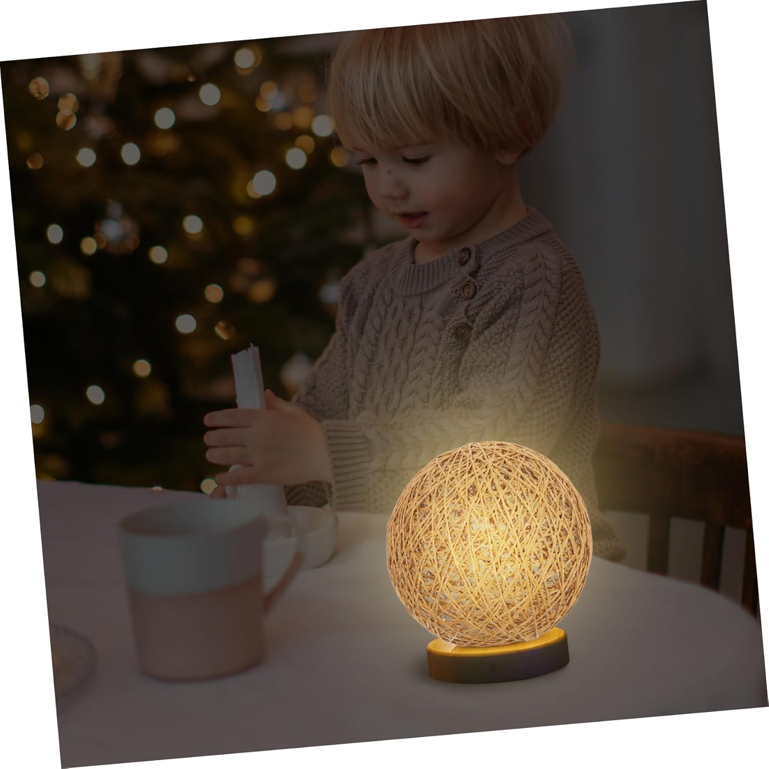 Mikikit 3pcs Ceiling Lamp Shade Rattan Lamp Cover Rattan Light Cover Home Decor Ball Shape Lampshade