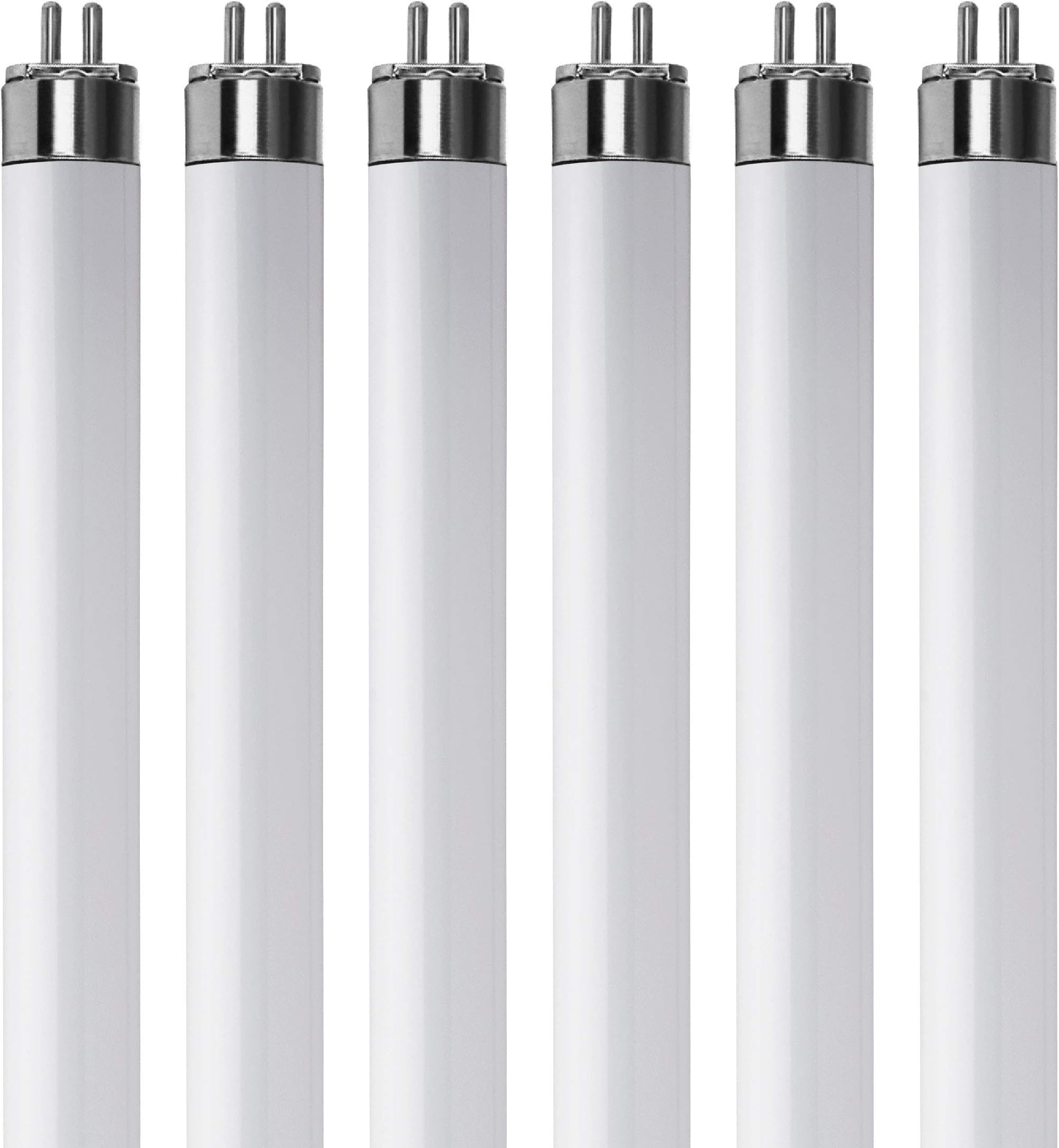 KOR (Pack of 6) F8T5/WW - T5 Fluorescent 3000K Warm White - 8 Watt - 12" Super Long Life Light Bulbs