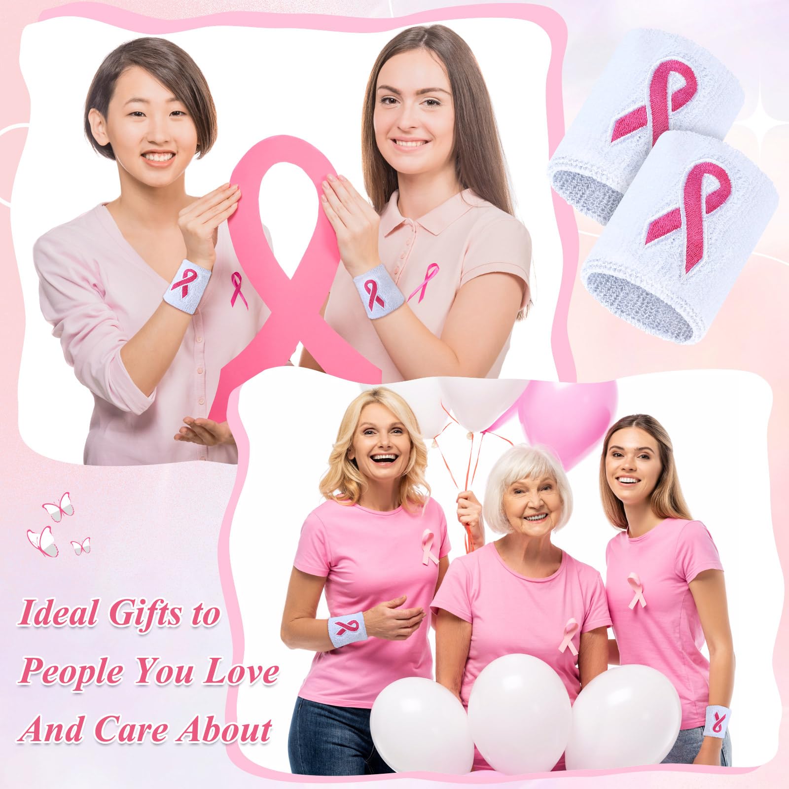 Pulseiras Conscientização Câncer De Mama - Kit 36 Unidades Rosa Para Esportes