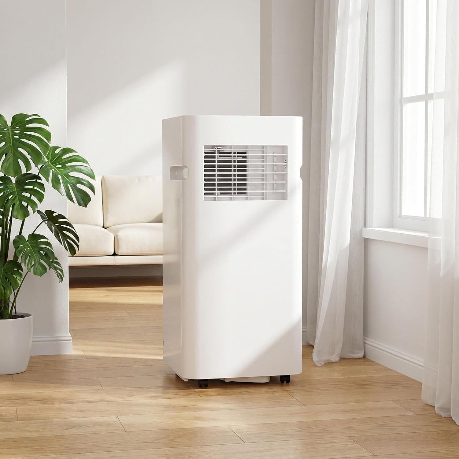 Aire Acondicionado Portátil 14000 BTU Climatizador Móvil con Mando a Distancia, Temporizador 24H, Bajo Ruido, Ruedas, para Dormitorio Oficina, Style 4, 12000 BTU