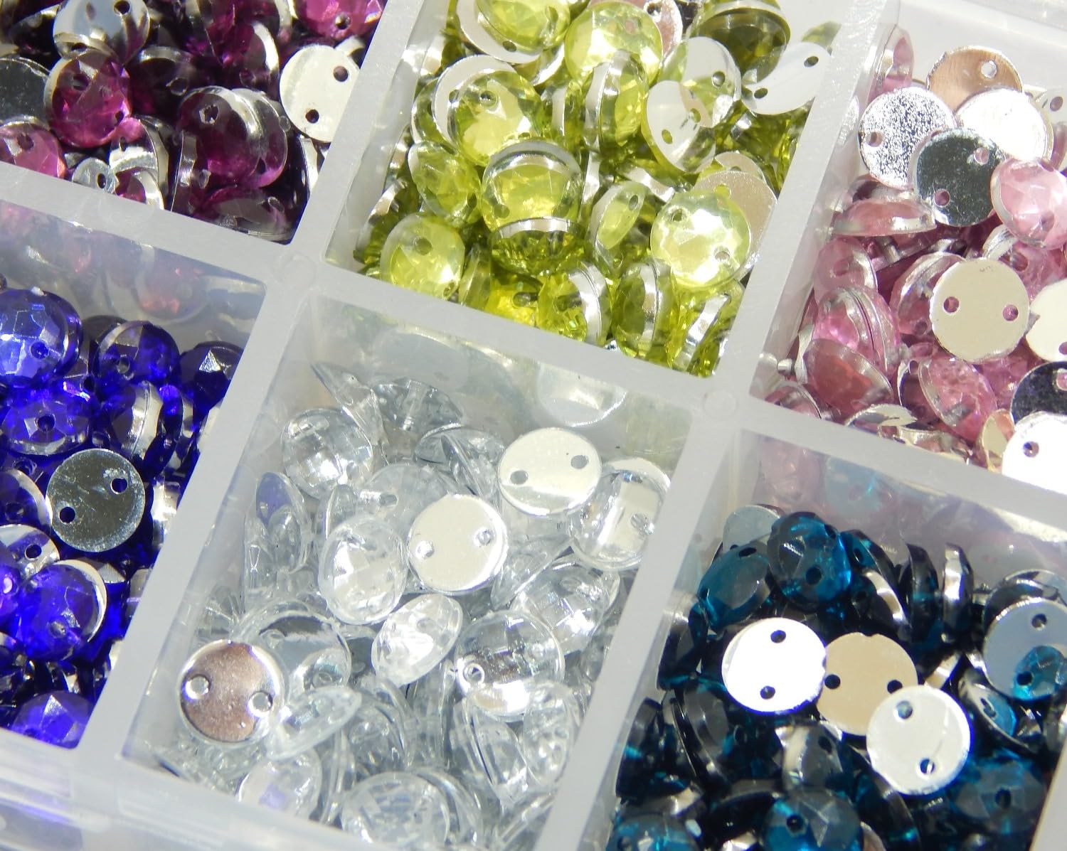 CraftbuddyUS 50 Pezzi 14 Mm MISTI Rotondi Da Cucire Su Pietre Di - Foto 9