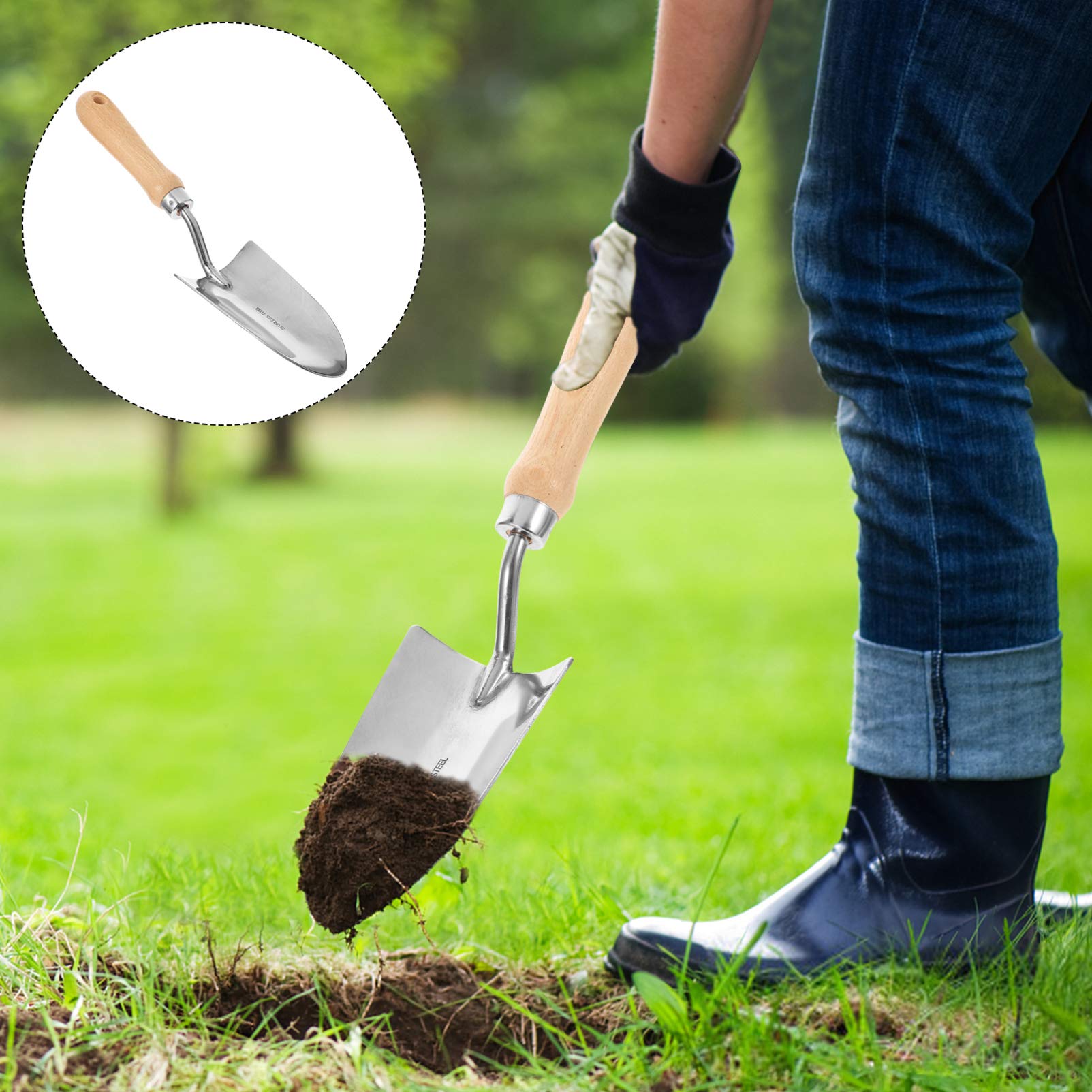 Pelle De Jardinage Robuste En Fer - Sosoport - Longueur 42 Cm - Pour Travaux De Jardin, Cour Et Ferme