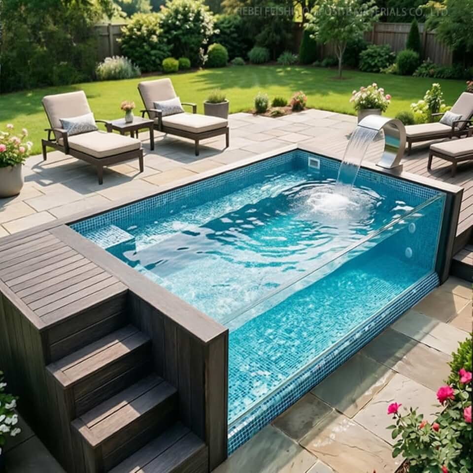 Compact Shipping Container Swimming Pool for Small Yard – Easy Installation, Durable, Modern Design Pool for Outdoor Relaxation and Fun