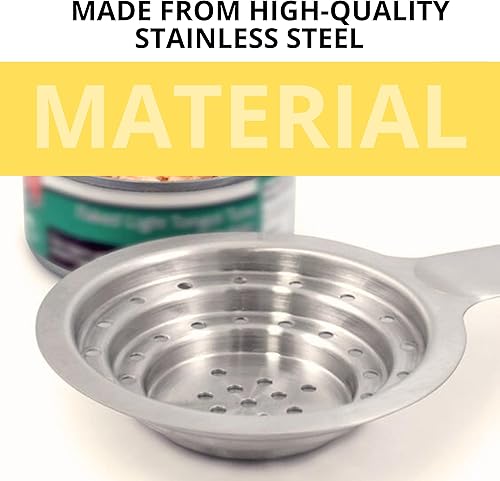 Miniatura 3 de Colador universal para latas de acero inoxidable, pequeño multiusos de grado alimenticio para latas grandes y pequeñas, colador de acero inoxidable