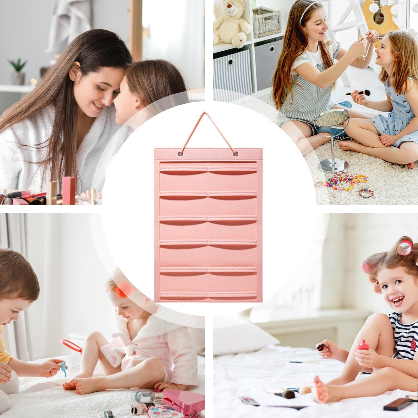 Lolalet Porta Cerchietti per Capelli da Appendere, Pinze per Capelli Organizzatore, Organizer per Fermagli Capelli - Grigio