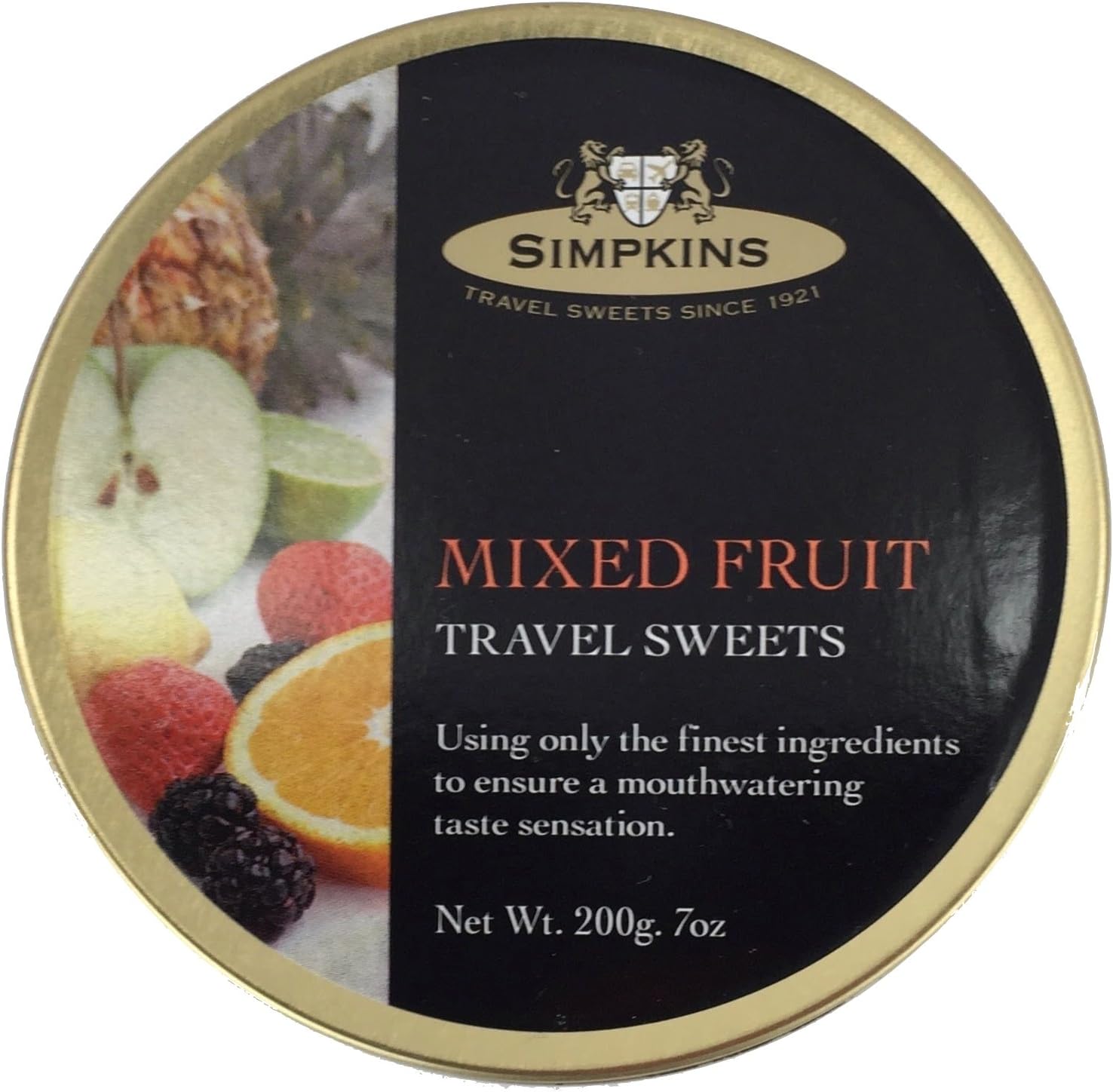 Travel Sweet, Mixed Fruit Drops, One 200g Tin