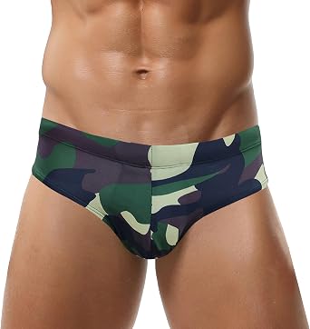 Panegy Mens Basic Classic Swim Briefs Padded Bikini Swimwear Triangle Swimsuit Bikini Bottoms Low Rise S-XXL