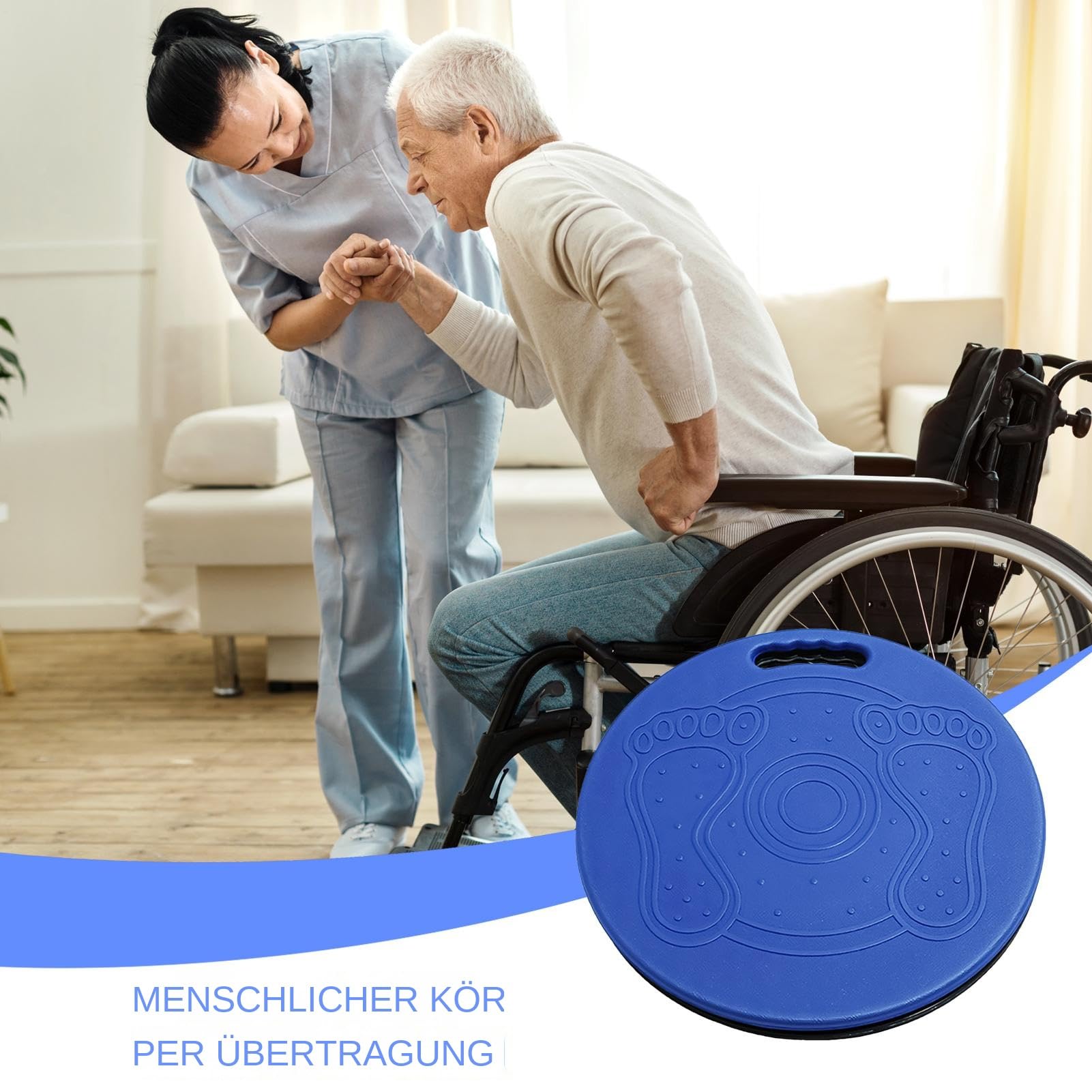 Turn Board - Turning Board | Ayuda para la movilidad con asa | Placas de | transferencia para discapacidades | - Silla de ruedas sin ruedas - Balance de transferencia - Tablas para adultos