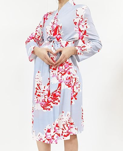 Miniatura 5 de SUFEINI Conjunto de bata de maternidad y manta de bebé a juego, bata de mamá con manta de recepción para niñas y niños