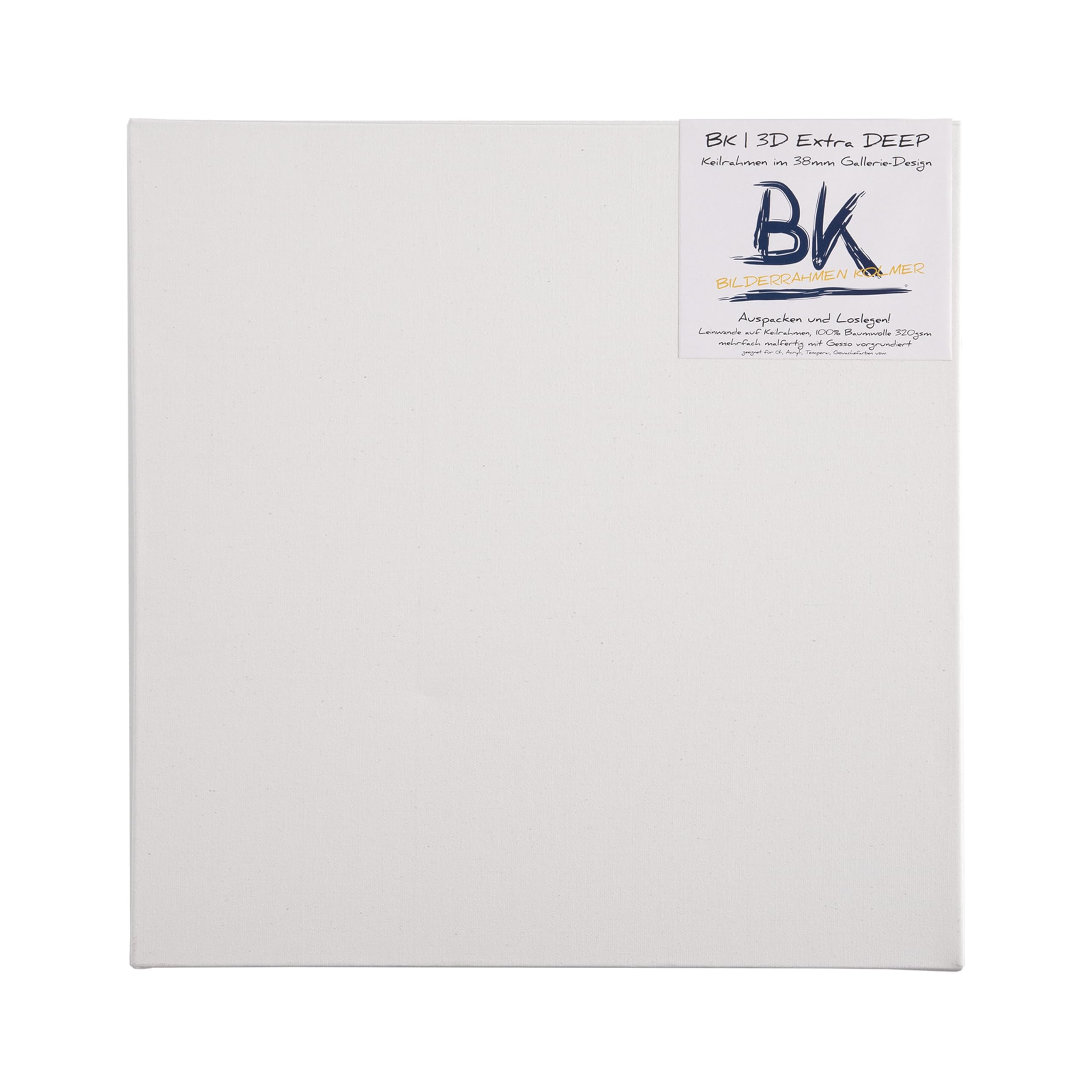 4 Toiles B.K. Deep Edge | 70x70 cm | sur Chassis, Pur Coton