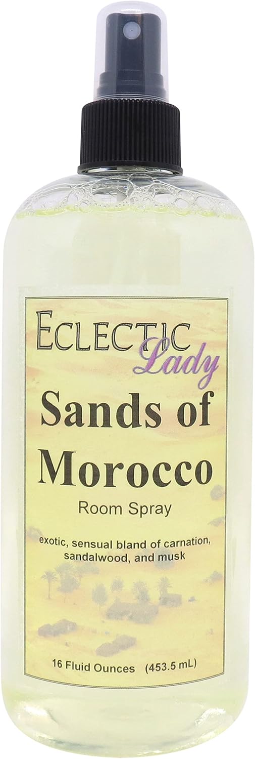 Sands of Morocco Room Spray (Double Strength), 16 Ounces, No Artificial Colors, Parabens, or Preservatives - Fragrant Aromatic Room Mist For Home, Room, Office