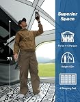 JOYTUTUS Dual-Use SUV Tent, SUV Tents for Camping with Rainfly, Strong Four Steel Frame Poles, 4-9 Person Car Tent with Ventilated Double Door Design, Movie Screen, Fit for SUV CUV Van