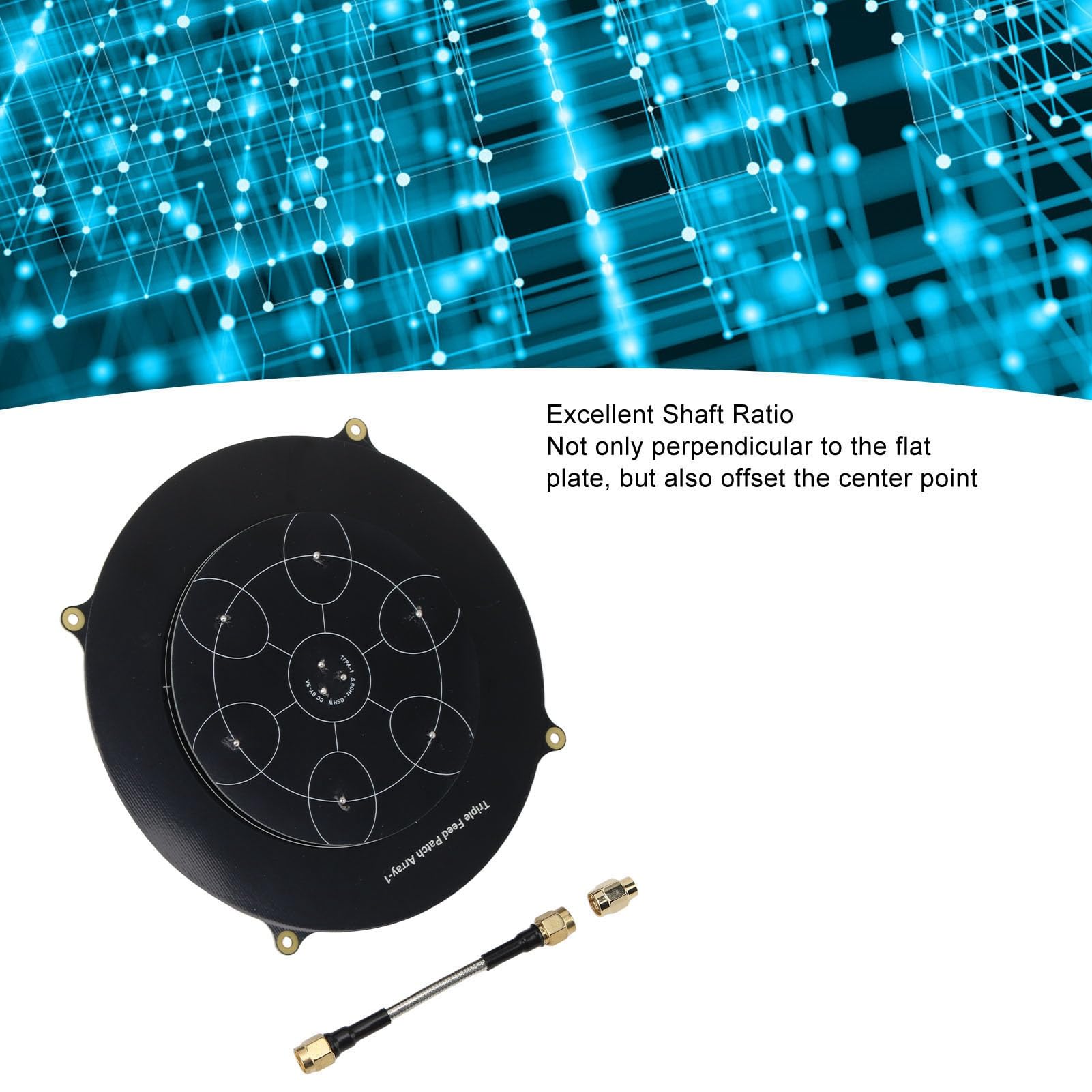 Antenna FPV 5,8 GHz, FPV Triple Feed Patch Antenna, SMA Directional Circularl, antenna direzionale, polarizzata circolare, per droni FPVRC