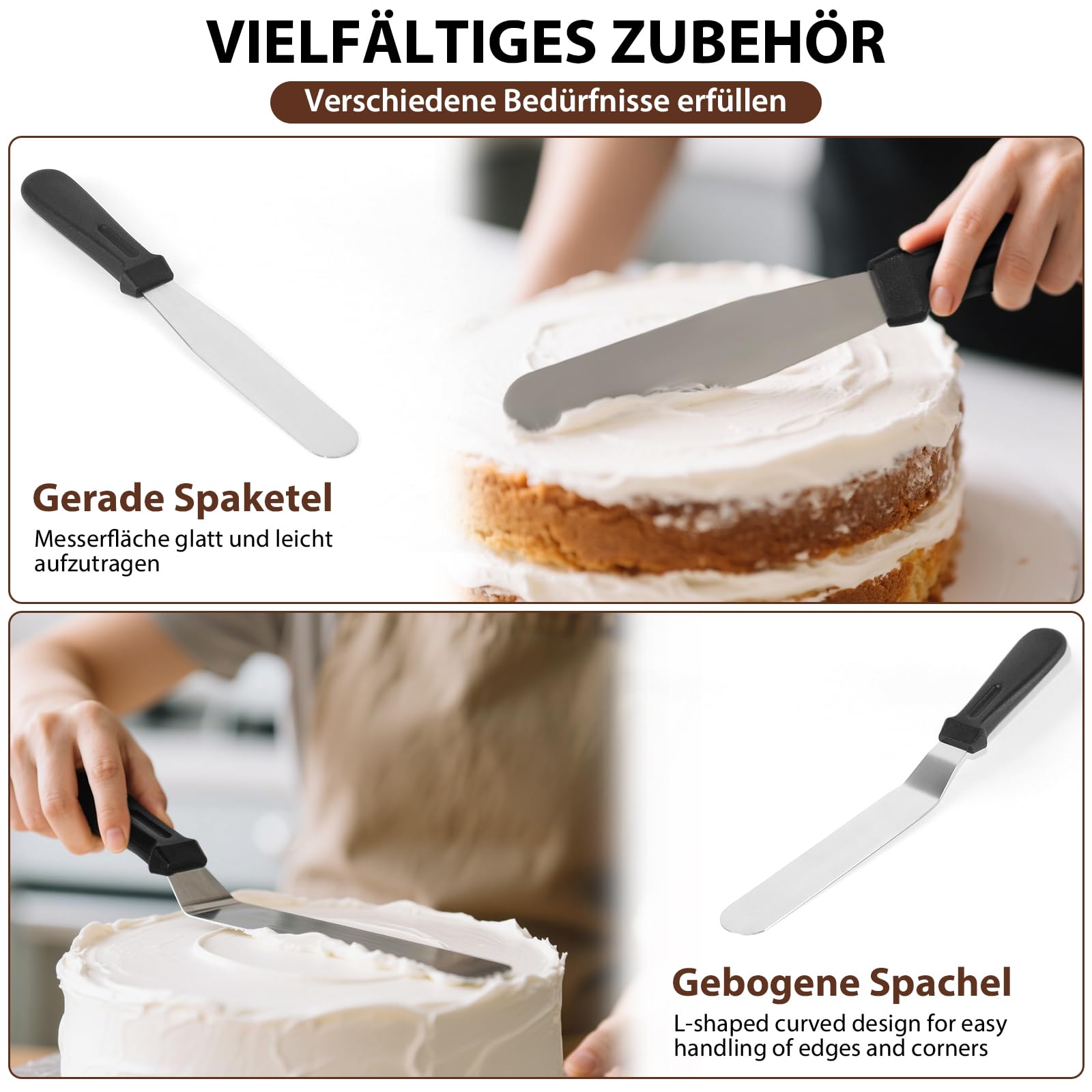 Kit de décoration de gâteau professionnel avec plateau tournant en aluminium, 24 douilles et outils de glaçage, kit de pâtisserie ultime pour débutants et experts