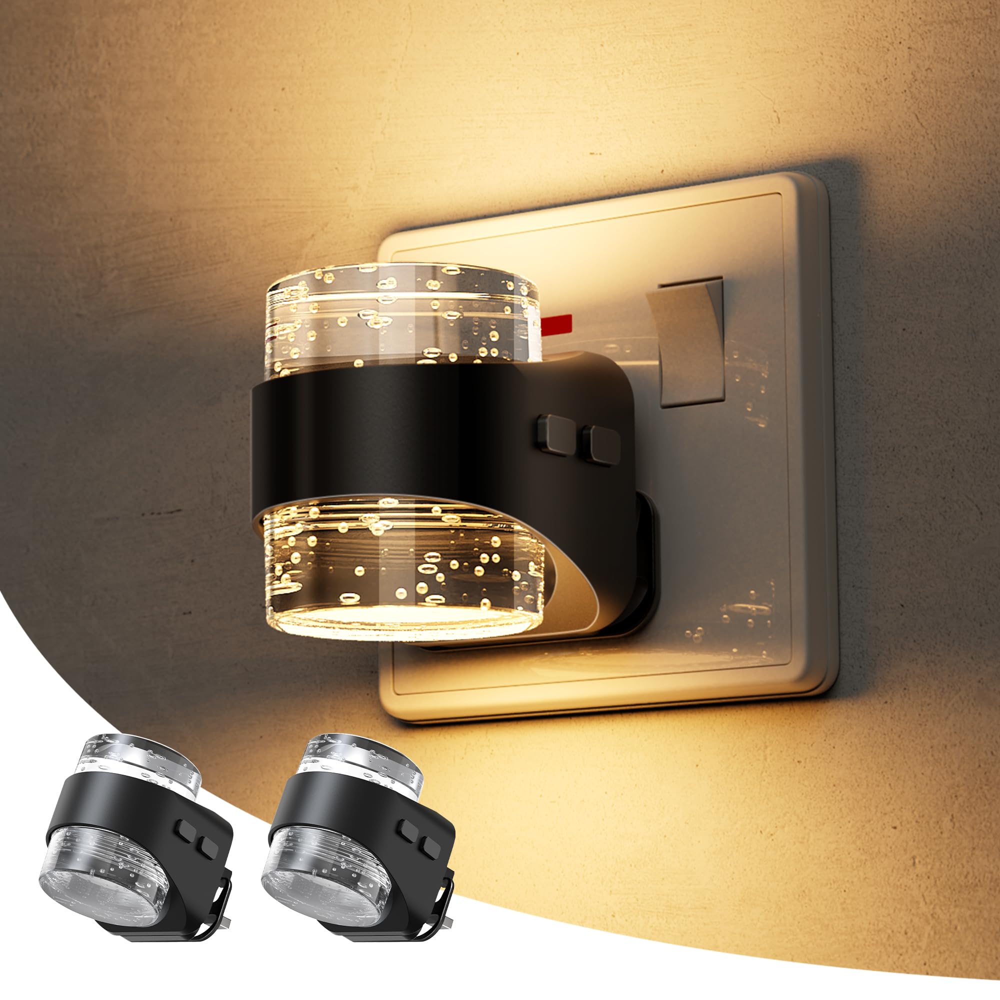 LOHAS-LED Night Light Plug in Wall, Automatic Dusk to Down Acrylic Nightlight