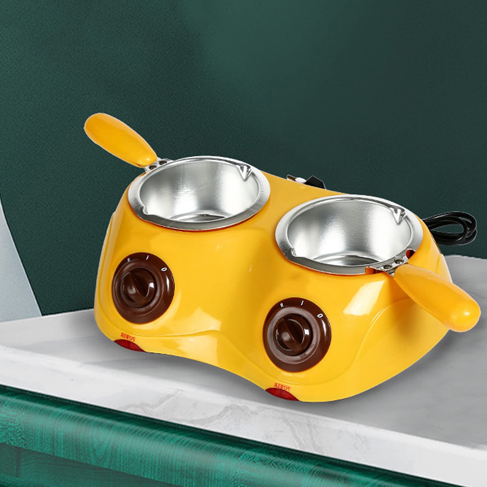 Double Mini Machine À Bonbons À Fondue, Fondoir Électrique Pour Chocolat Et Bonbons Fondants, Kit De Fondoir À Chocolat D'Une Capacité De 500 G, Idéal Pour Les Fournitures De Cuisson De Bonbons Et De