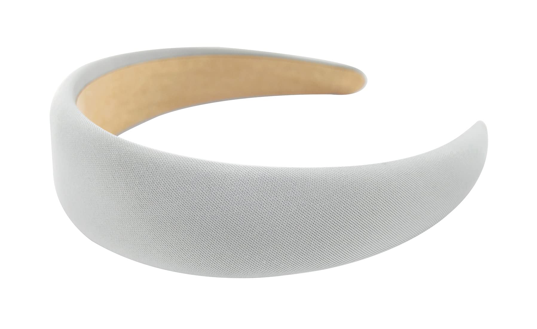 Axy Wide Headband with Fabric Padded Candy Colours - Beautiful Women's Headband Hair Accessories HRK2A (Silver Grey) - Image 3