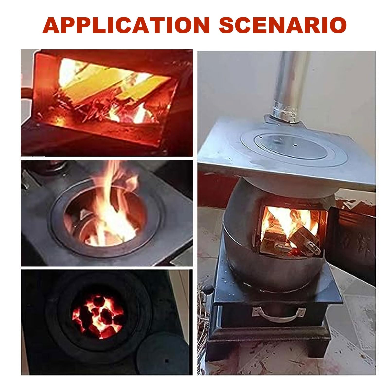 Chimeneas de Leña, Estufa Leña Interior, Estufas de Leña, Estufas de Pellets for Calefacción del Hogar, Estufas de Leña for Calefacción y Cocina Al Aire Libre, Pesca en Hielo