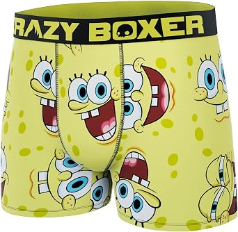 CRAZYBOXER SpongeBob يواجه ملخصات الملاكمين للرجال (التغليف الإبداعي)