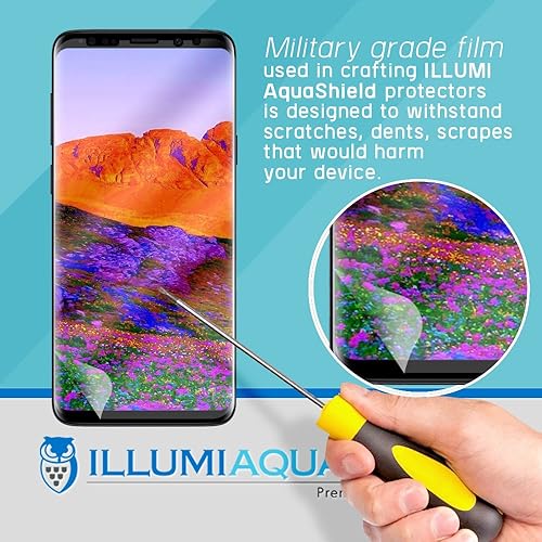 Miniatura 6 de ILLUMI AquaShield - Protector de pantalla compatible con Samsung Galaxy S9 (paquete de 2) (compatible con fundas), película de poliuretano