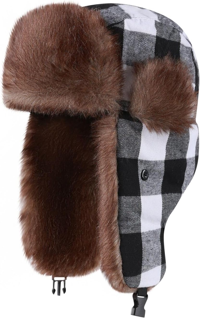 ASWER Trapper Warm Russian Trooper Hat Winter Skiing Cap Women Men Windproof