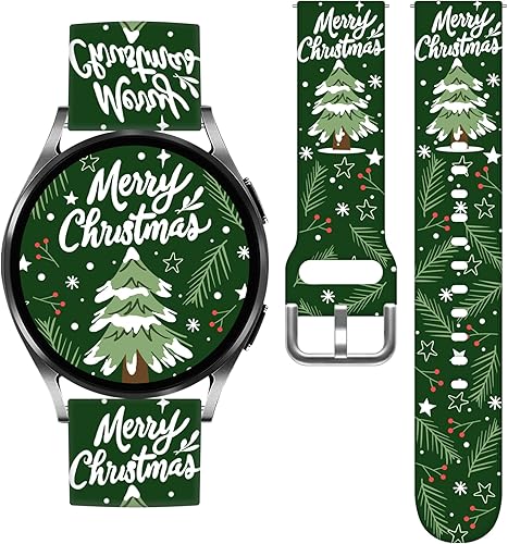 Vista 28 de Correas de reloj navideñas compatibles con Samsung Galaxy Watch de 1.575 pulgadas, 1.732 pulgadas, 0.787 pulgadas, correa de silicona de repuesto