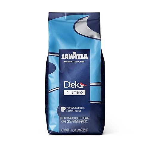 Miniatura 10 de Lavazza Dek Mezcla de café en grano entero, tostado oscuro descafeinado, bolsa de 1.1 libras, auténtico italiano, mezclado y tostado en Italia,