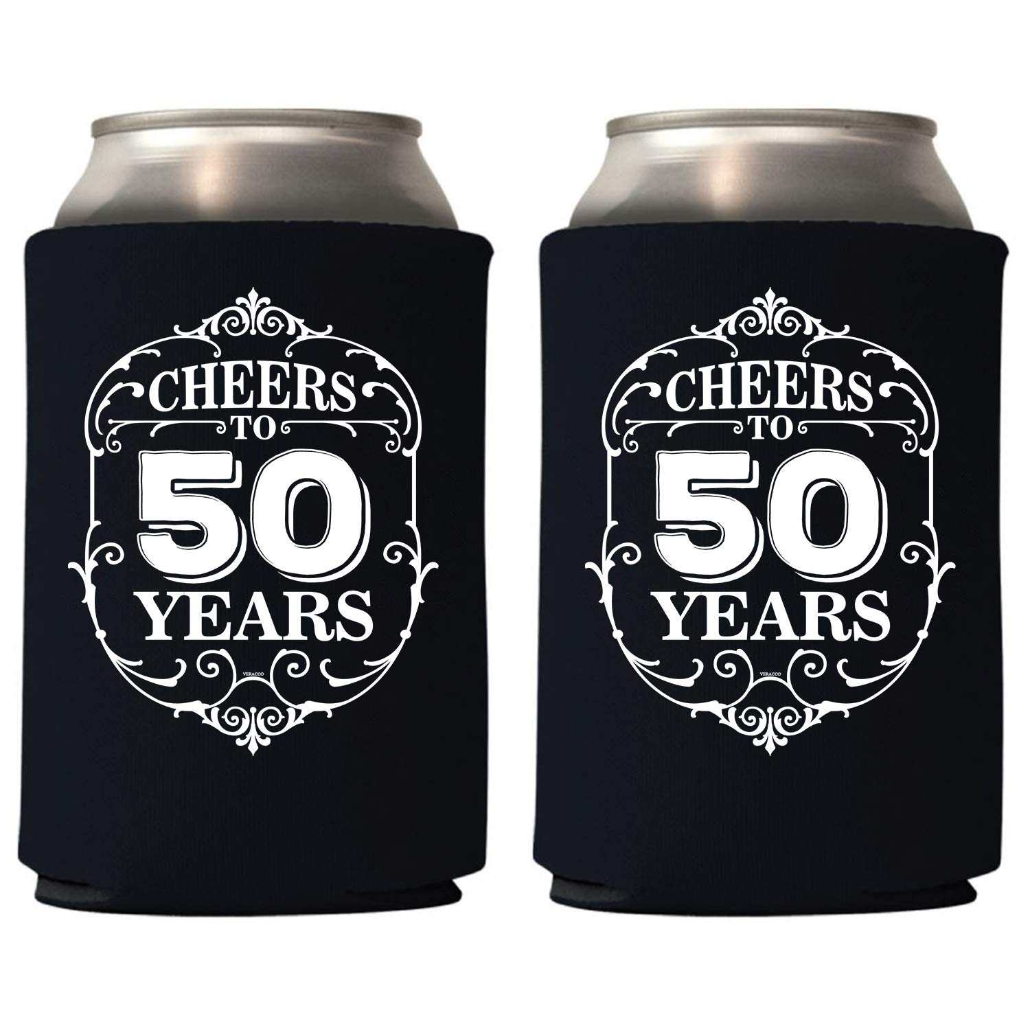 Cheers To 50 Years Can Coolie Holder 50th Birthday Decorations Birthday Gift Party Favor 50th Birthday Decorations Happy 50th Birthday Decorations Cheer Gift 50th Birthday Gift Fifty Party Favors