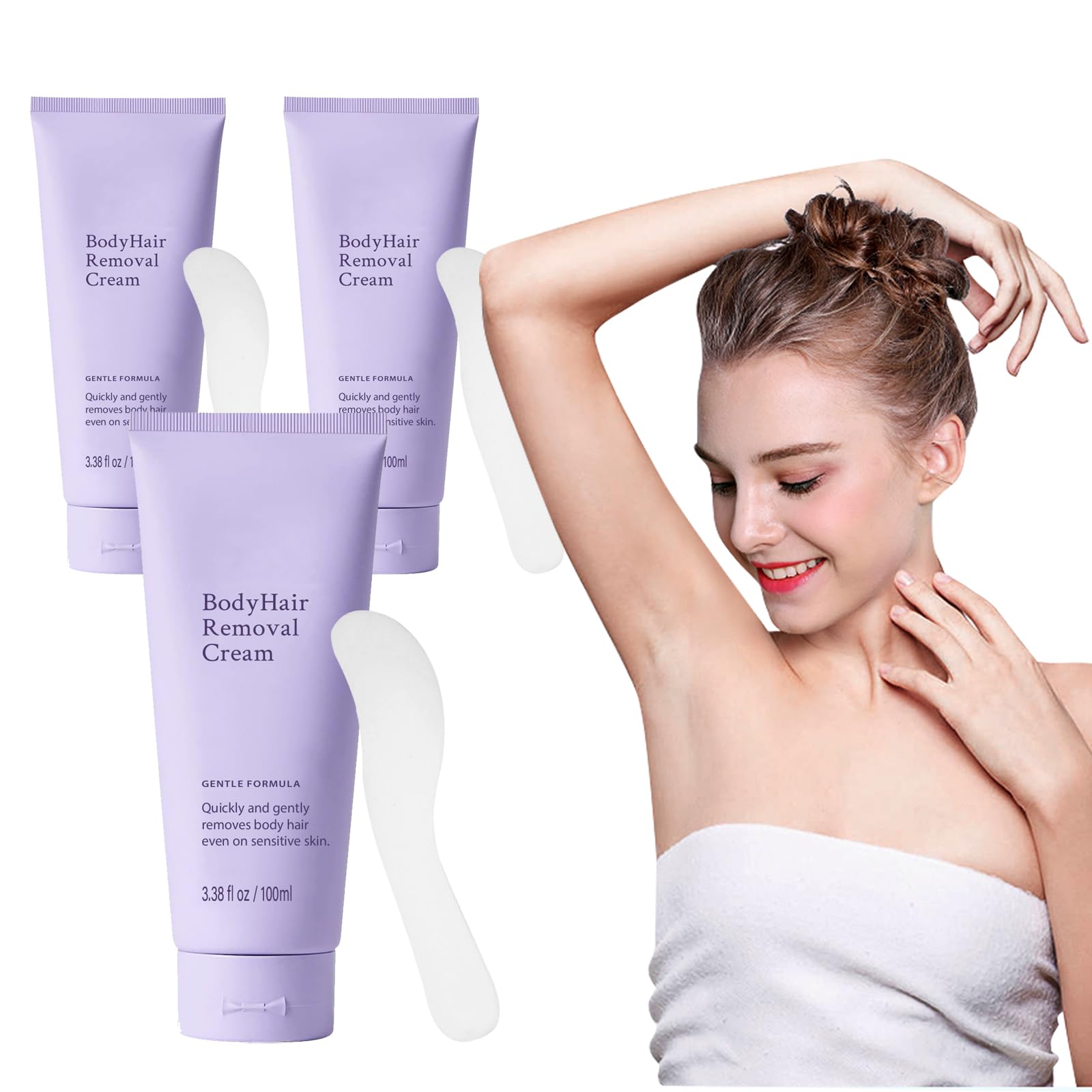 3 -Pack Body Hair Removal Cream for Women & Men,10.14 Fl Oz,Sensitive Skin