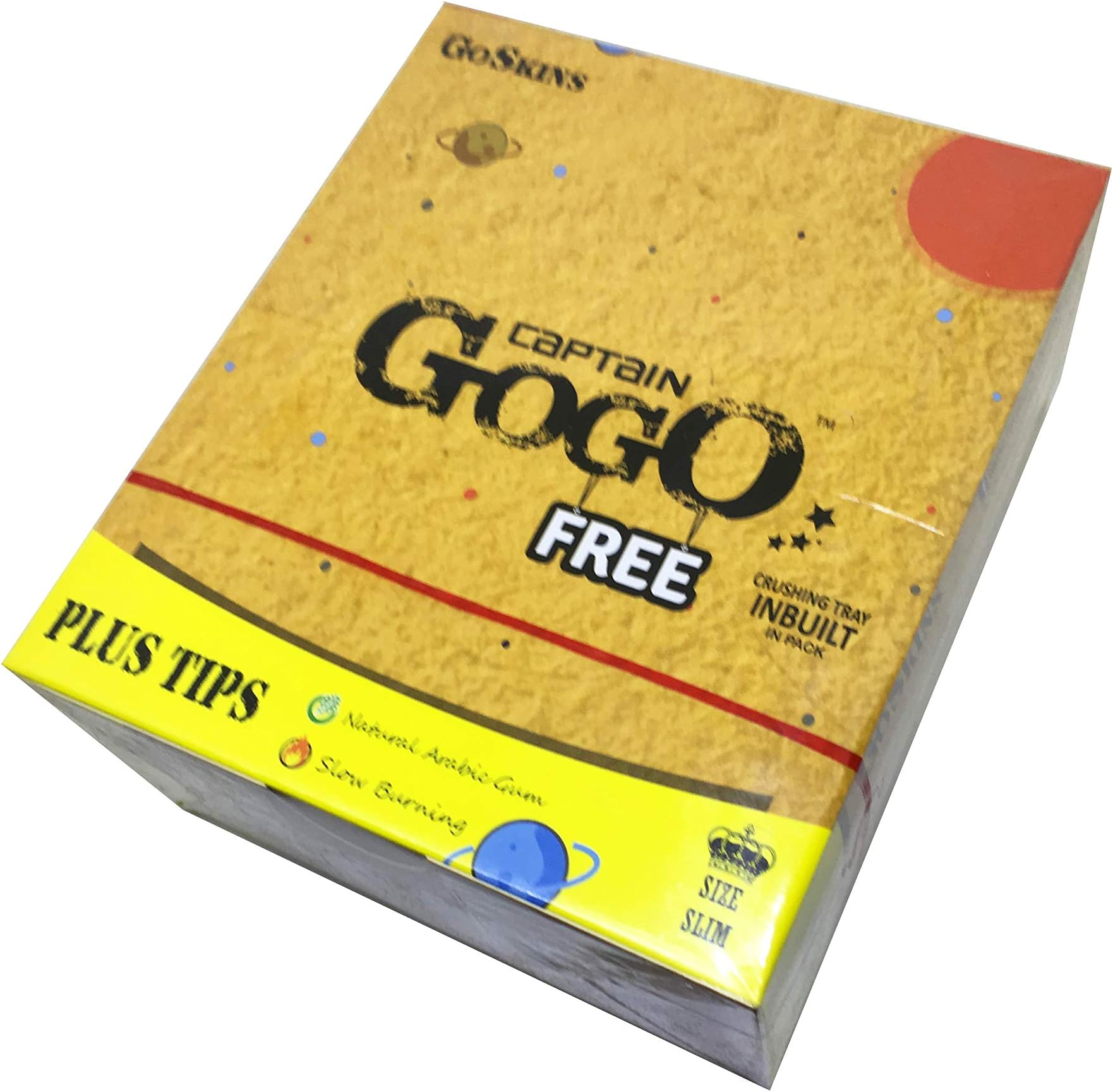 Captain Gogo Go Skins Smoking Paper Plus Tips (Pack of 22) by Treasure House