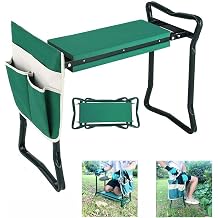 BESTHLS Garden Kneeler and Seat - Heavy Duty Folding Stool with Thick Pad, Tool Pouch, 330 lbs Capacity - Knee &amp; Back Support, Perfect for Seniors, Women, Men