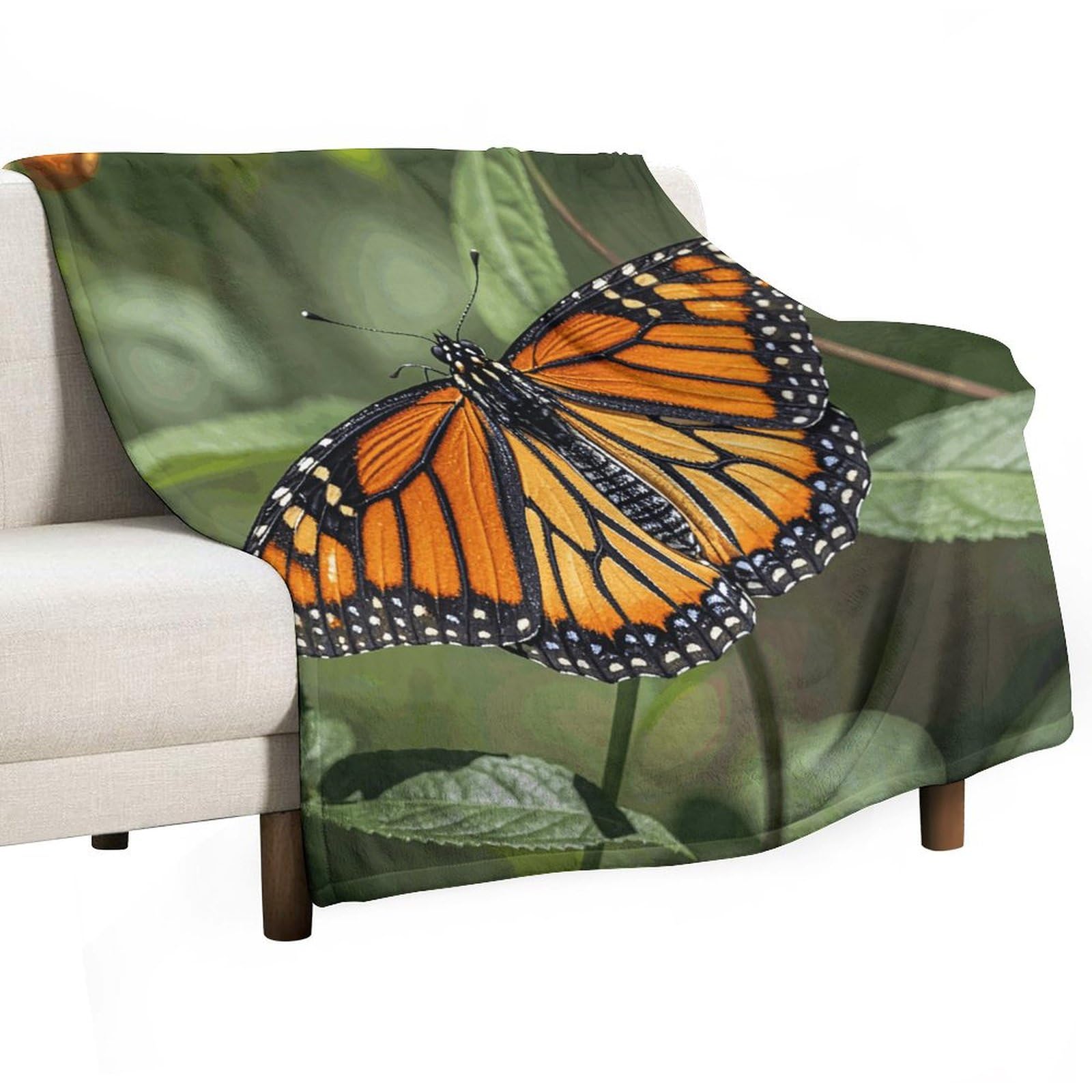 Couverture flanelle légère canapé plaid papillon lit et pique-nique
