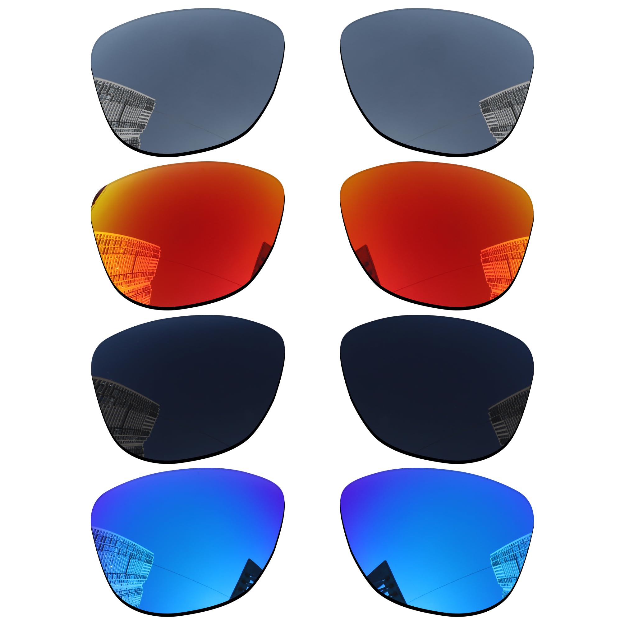Acefrog 4 pares de lentes polarizados de repuesto para gafas de sol Oakley Frogskins OO9013, ajuste perfecto, inastillable, antiarañazos, paquete económico