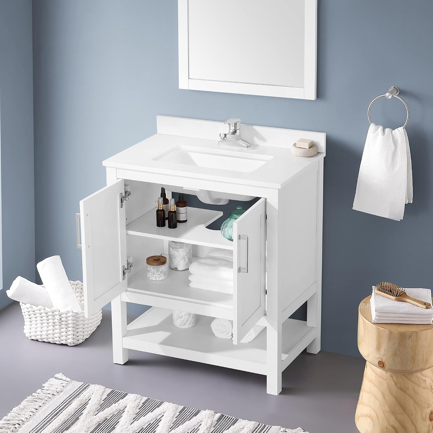 OVE Decors Vegas 30 in. Single Sink Vanity; in White