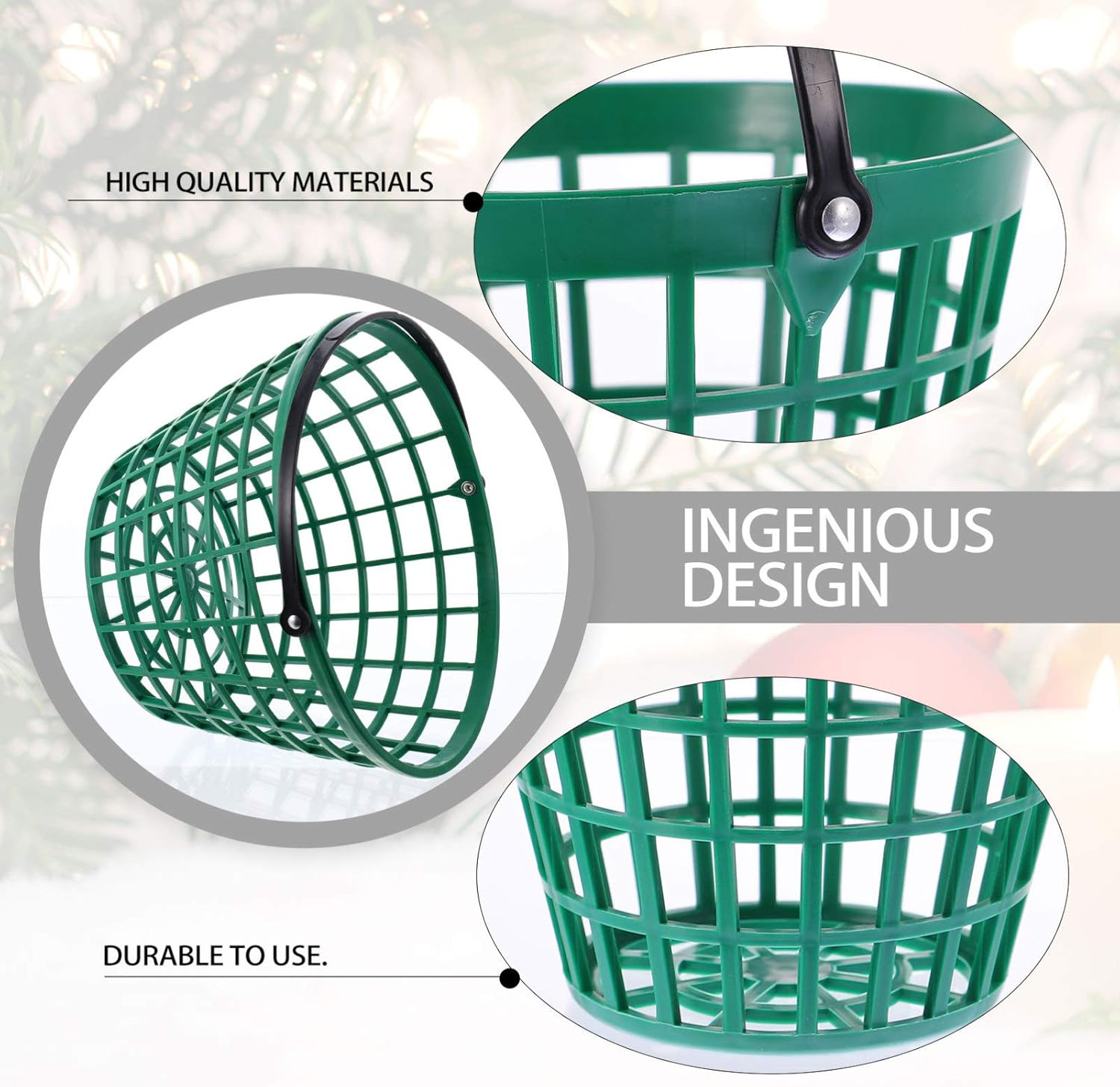 1pc Nylon Carrying Bucket Capacity Golf Range Basket for Storage for Training and Practice Sessions