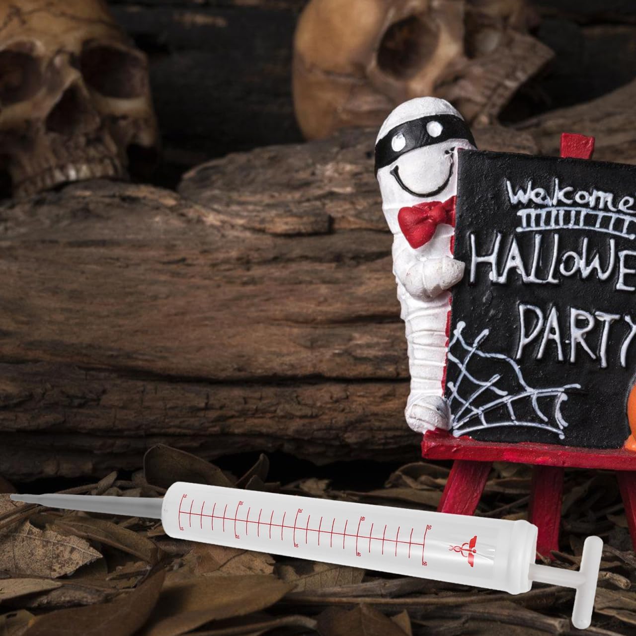 BESTOYARD Giant Toy Syringe Novelty Fake Injector Halloween Prop 20 Inches White for Halloween Party Decorations and Doctor Cosplay