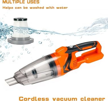 Nichilas Cordless Vacuum Cleaner Handheld Stick Vacuum Cleaner 10kPa Powerful Suction 4 Different Heads for Home Pets Floor Car, Compatible with DEWALT 20V MAX Batteries (NO Battery)