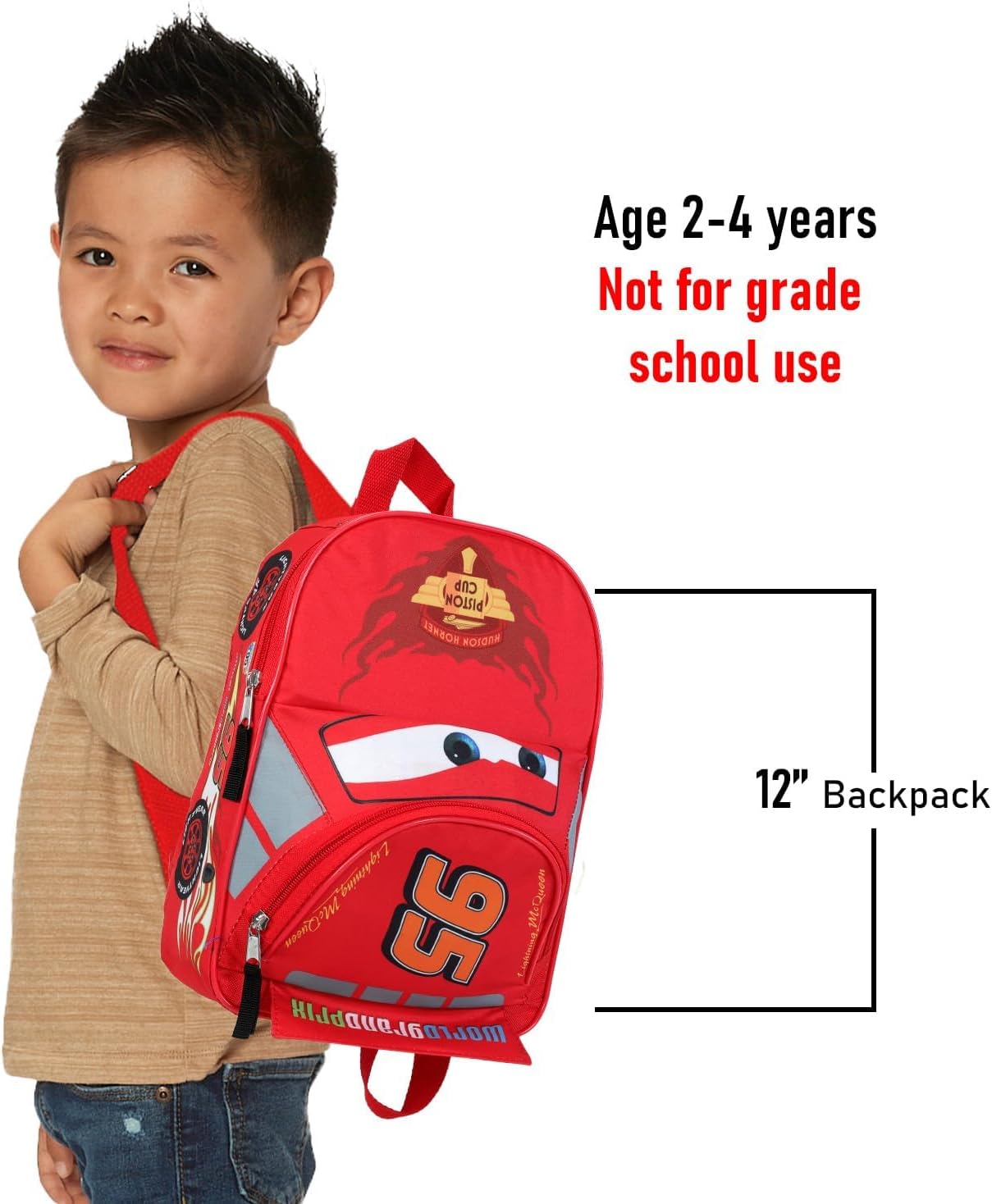 Disney Little Boys' Cars 12 Inch Backpack