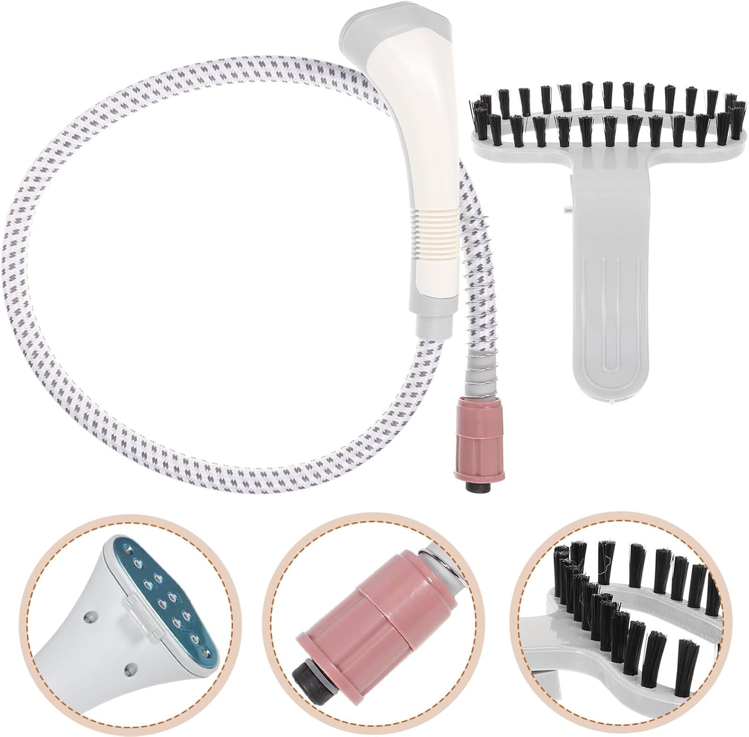 1set Steam Press Accessories Sturdy Hose and Nozzle for Daily Use Lightweight Portable Ironing Steamer Attachment for Home and Travel