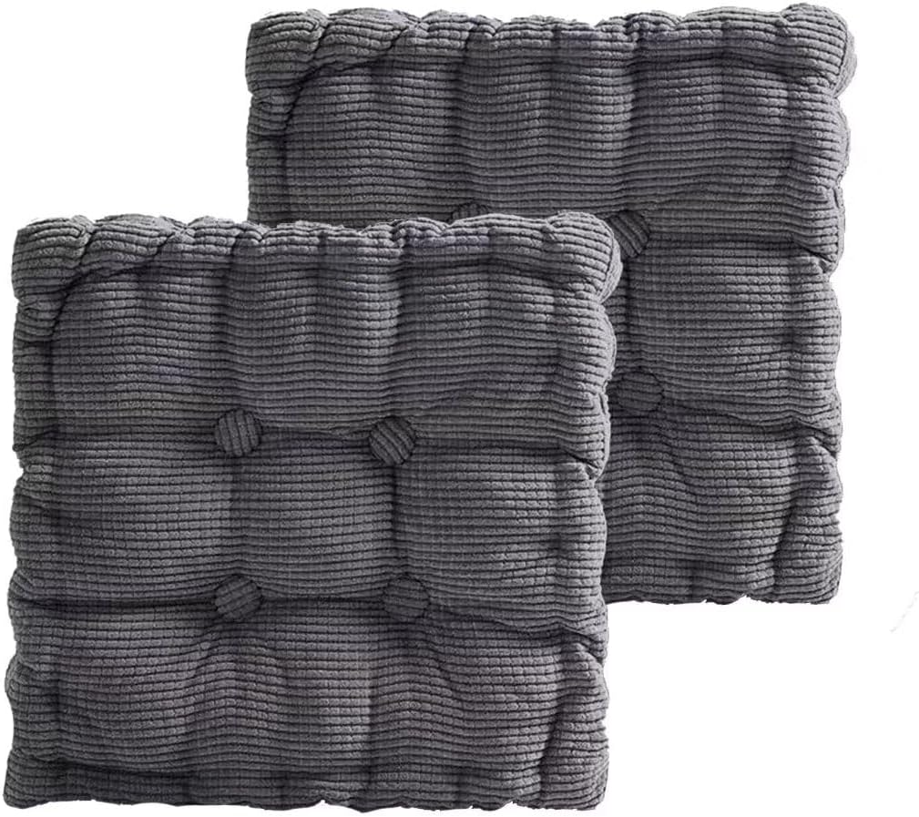 2er Set Sitzkissen 45x45cm - 100% Baumwolle Outdoor Indoor Kissen