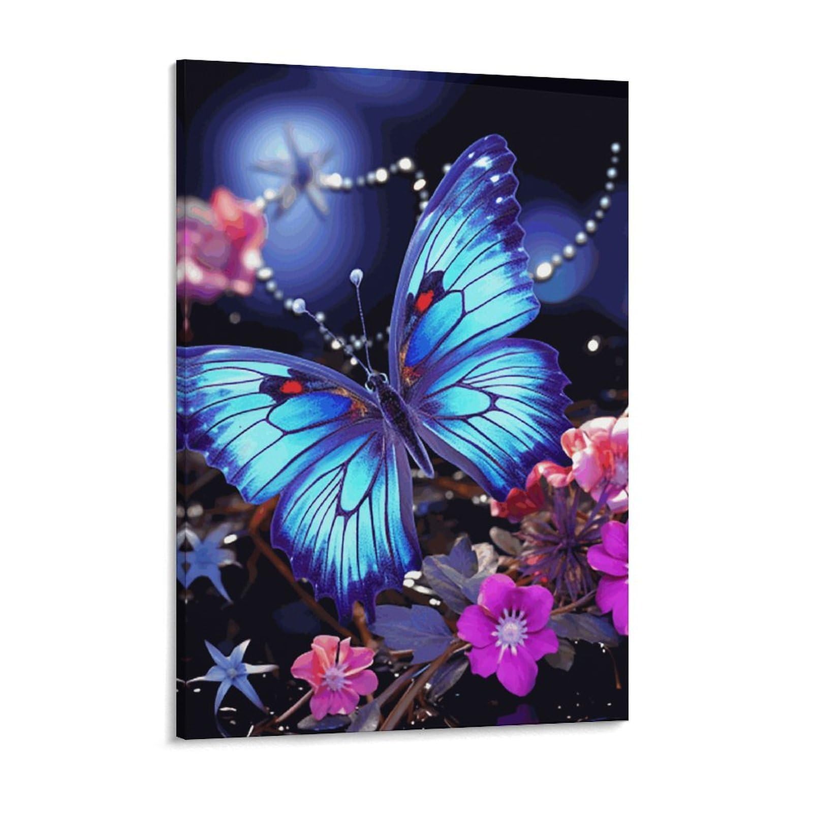 Beauty Butterfly Canvas Wall Art for Bedroom 18x24inch Canvas Prints Artwork for Walls Modern Picture Artwork Painting for Living Room Aesthetic Wall Paintings for Bathroom Kitchen Office Dec