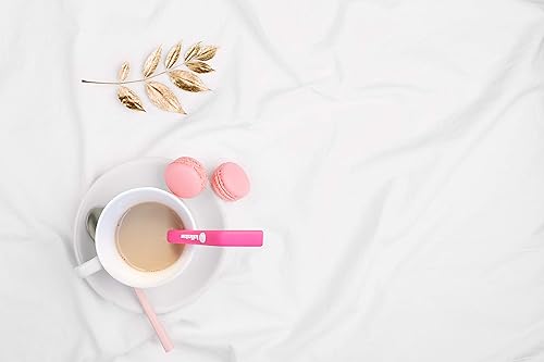 Miniatura 6 de Popotes de café mocha reutilizables de silicona de 10 pulgadas de Koffie Straw., L, Hot Pink