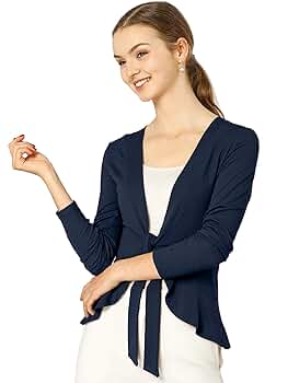 Black Tie Front Knitted Short Sleeve Crop Cardigan PrettyLittleThing