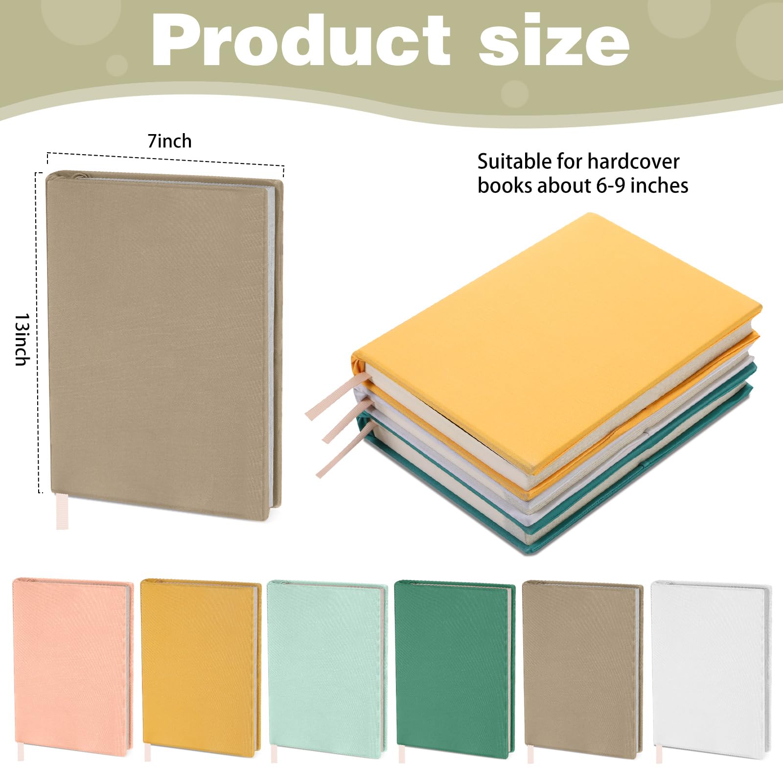 Gilprop Confezione da 12 copertine elastiche per libri, 18 x 32 cm, lavabili e riutilizzabili, adatte per libri di testo con copertina rigida da 15 a 22 cm, protezione per quaderni (vari colori)