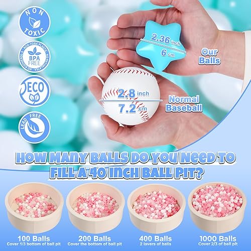 Miniatura 2 de GOGOSO Pelotas para niños  100 piezas a prueba de aplastamiento, bolas de estrés sin BPA y ftalatos, bola de plástico suave no tóxica para