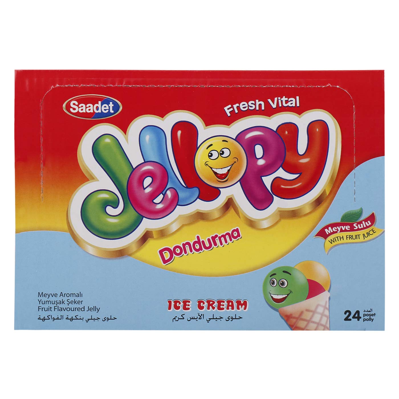 Jellopy Ice-Cream Fruit Jelly, 24 X 25 gm