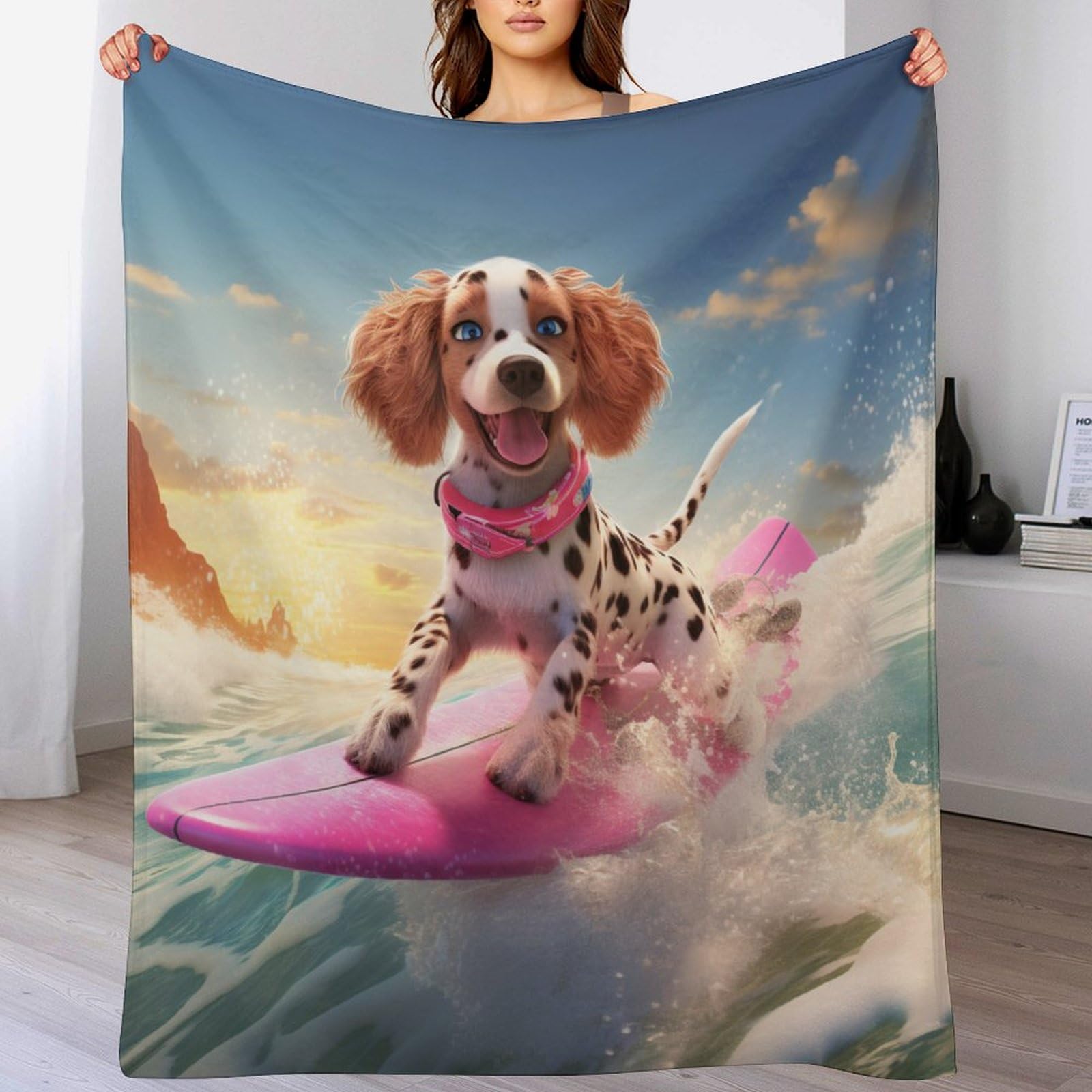Couverture pour chien facile d'entretien pour éliminer les poils sur le lit