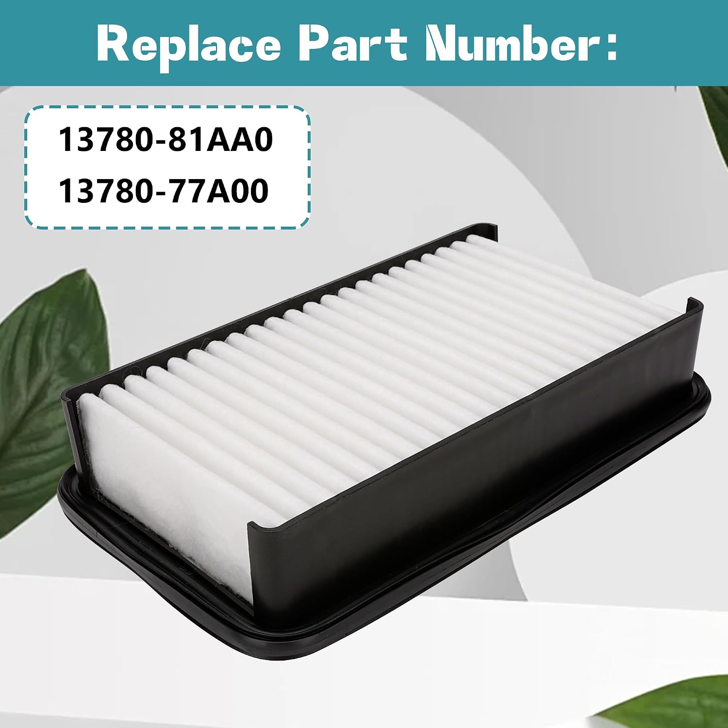 13780-81AA0 Engine Air Filter Cleaner Compatible with Suzuki Carry Everyday Jimny DA62W DA63T JB23W DA32T DA32V DA32W DA52T DA52V DA52W Replaces OE# 13780-77A00 image 2
